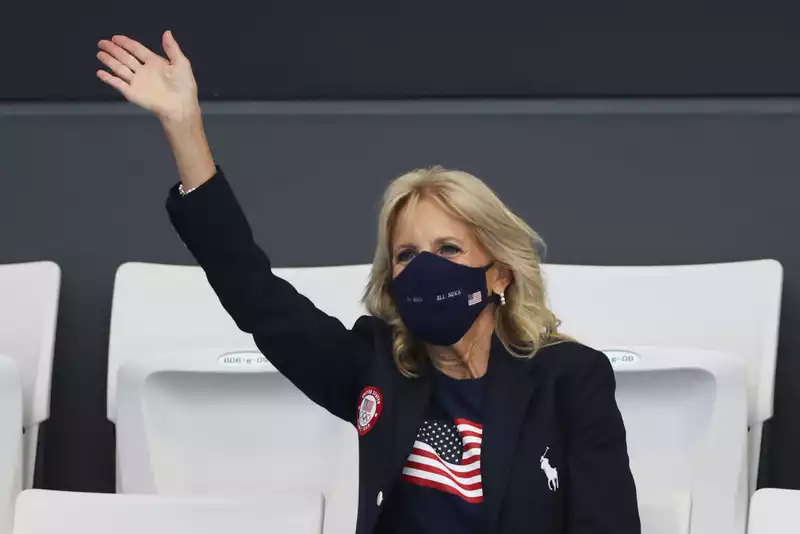 First Lady Jill Biden participates in the Tour de France Femme