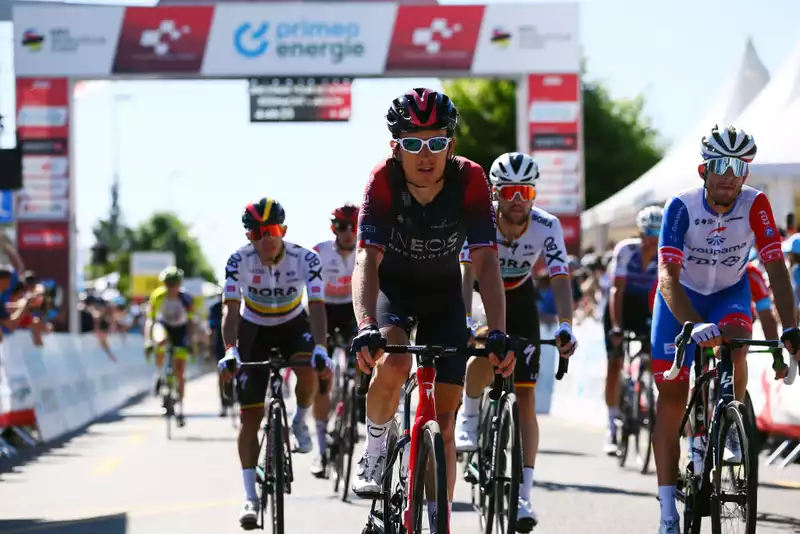 Geraint Thomas in pole position ahead of the final round of the Tour de Suisse.