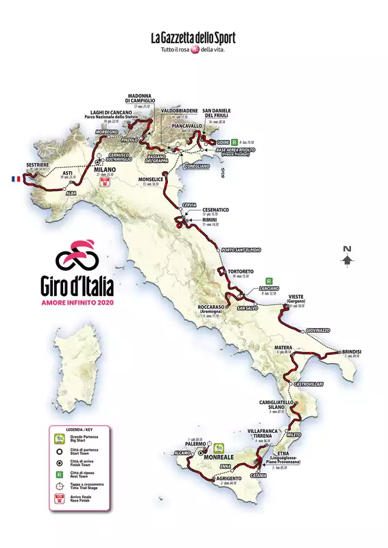 2020 Giro d'Italia Revised Route Adds Summit Finish at Roccaraso