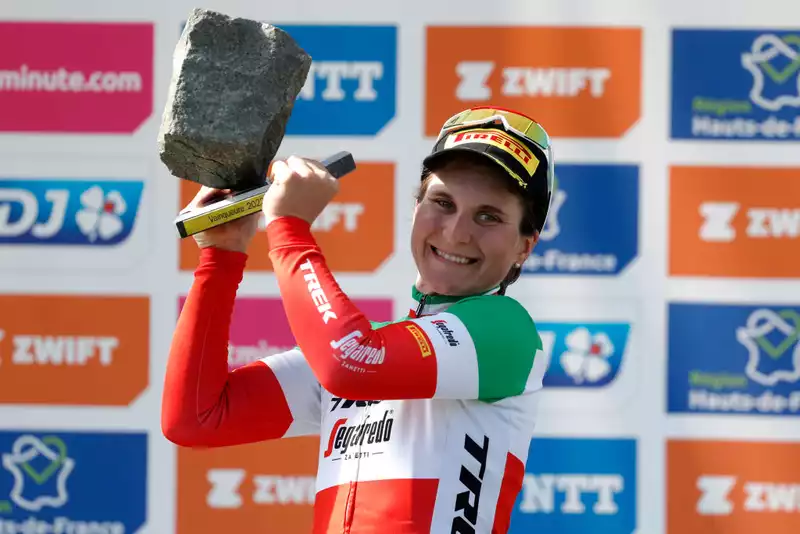 Longo Borghini pleased with Paris-Roubaix win to bring more attention to women's cycling.