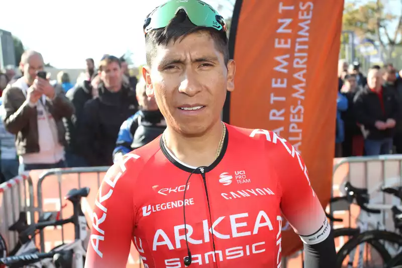 No broken bones in Nairo Quintana after fall during training