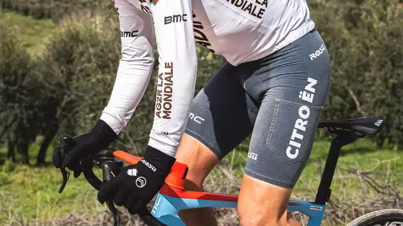 AG2R Citroen wears denim pants at Strade Bianche