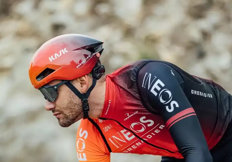 Filippo Ganna leaks Kask aero helmet with ear covers