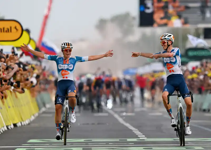 Tour de France Frank van den Broeck, team comments on Bardet's first stage win.