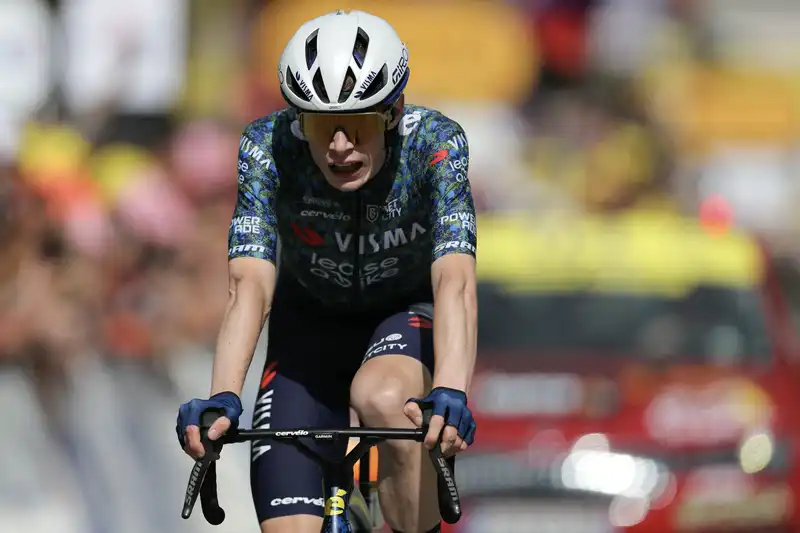 Jonas Vingegaard still going strong after his first mountain stage in the Tour de France.