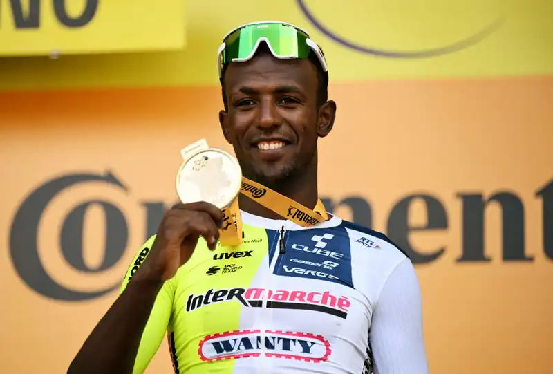 Biniam Gilmey won a stage of the Tour de France in Turin.