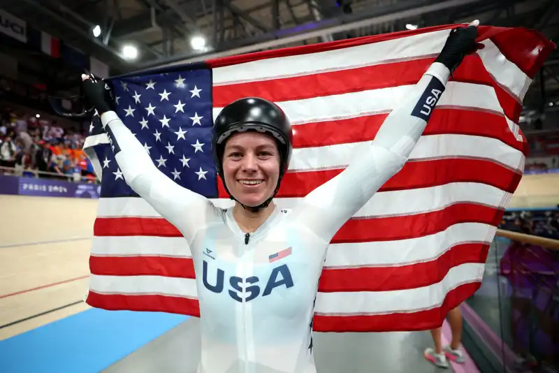 There's nothing like it" - American Jennifer Valente wins her third Olympic gold medal in the women's omnium.