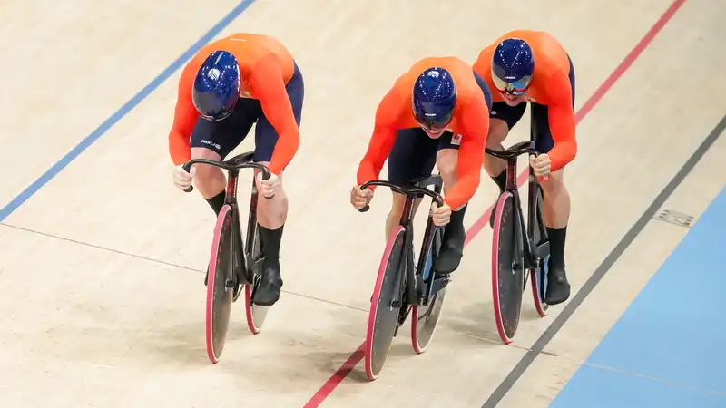 Always stick to 200psi" - Behind the tire that broke the Olympic and world team sprint records, now gone.