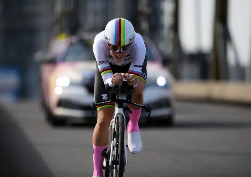 It was not enough to defeat ITT World Champion Chloe Dygert and Vollering in the Tour de France Femmes.