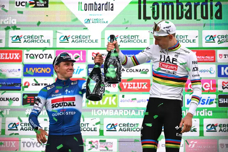 Second place behind Taddeji doesn't change the result” - Lemko Evenpole, after a gutsy run at Il Lombardia, ends 2024 in tears.