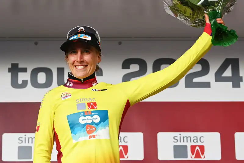 Franziska Koch runs away with the Simac Ladies Tour and takes the yellow jersey from Zoë Beckstedt.