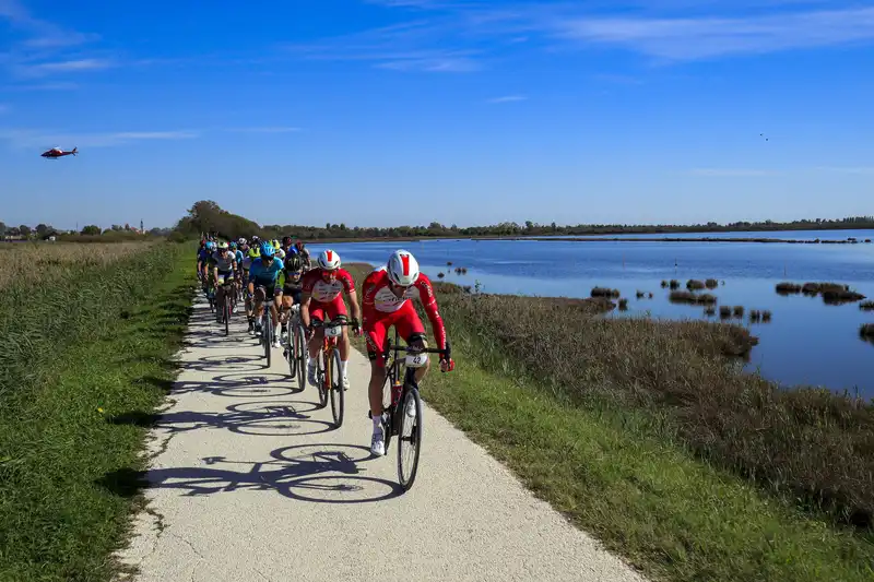 Serenissima Gravel, race cancelled midway due to impassable course due to rain.