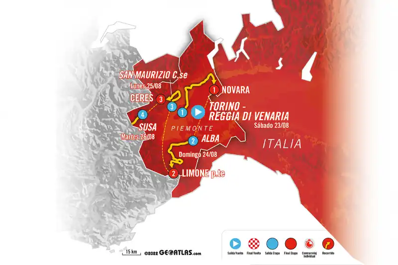 2025 Vuelta a España: Italy start includes Stage 2 Mountain finish to Limone Piedmont